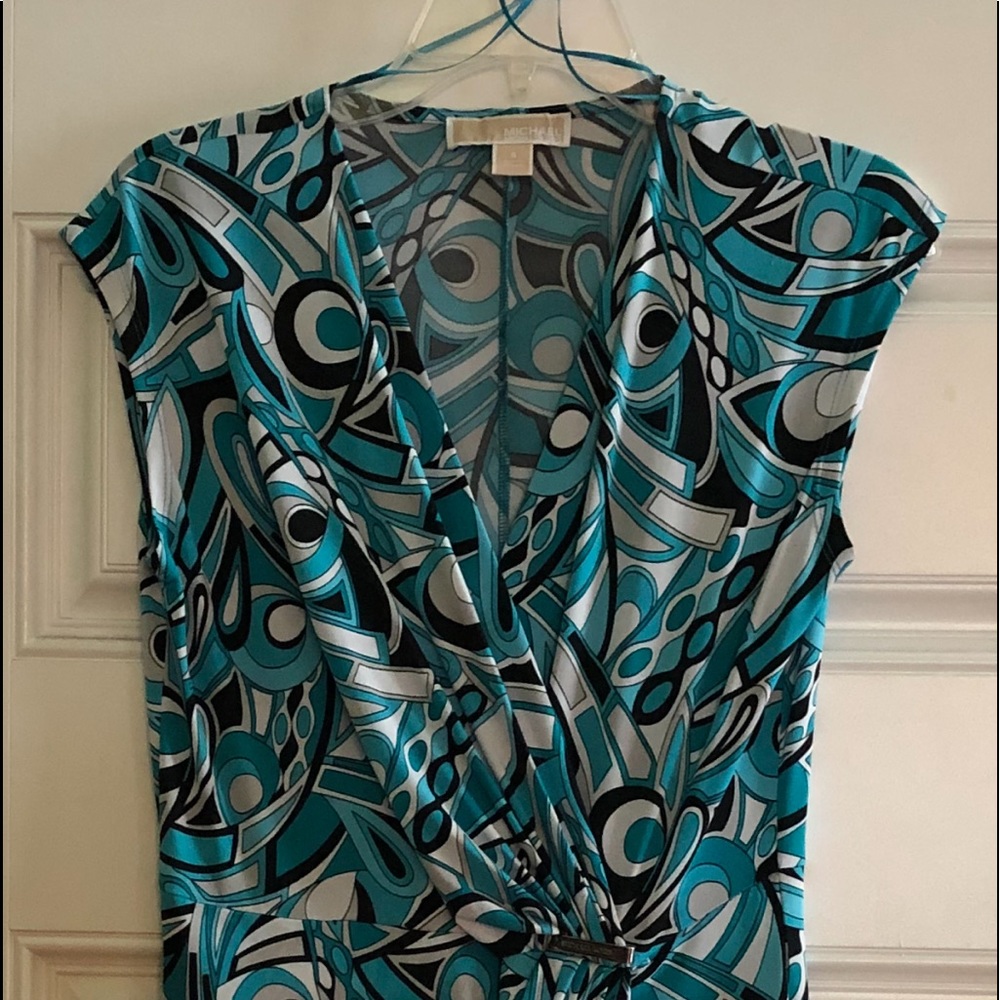 Colorful wrap dress
